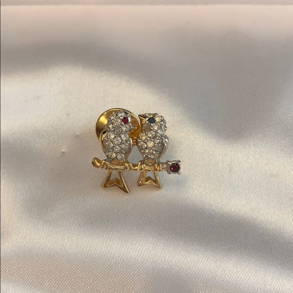 Vintage Mini Lovebirds Brooch/pin